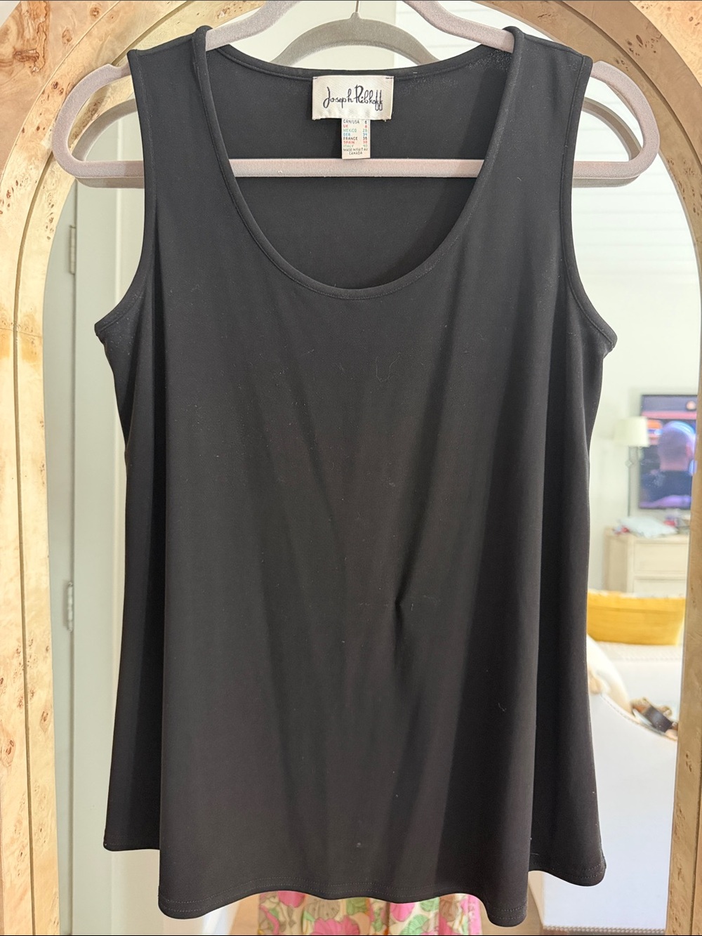 Joseph Ribkoff Black Scoop Neck Tank Top